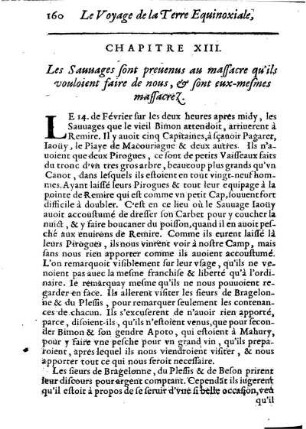 Les Sauuages sont preuenus au massacre qu'ils vouloient faire de nous, ] sont eux-mesmes massacrez.