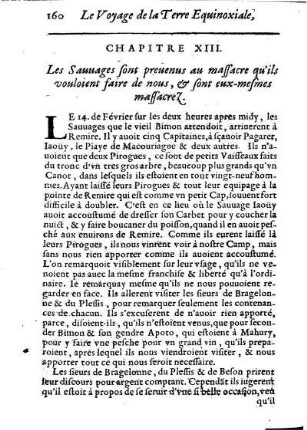 Les Sauuages sont preuenus au massacre qu'ils vouloient faire de nous, ] sont eux-mesmes massacrez.