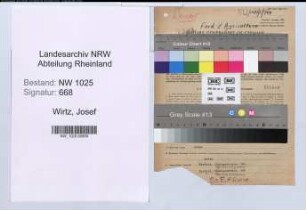 Entnazifizierung Josef Wirtz , geb. 03.08.1904 (Haendler)