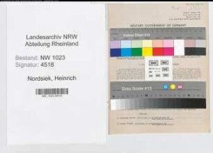 Entnazifizierung Heinrich Nordsiek , geb. 22.03.1905 (Verw.Beamter)