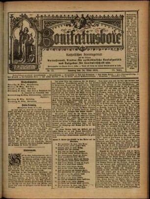Erste Ausgabe vom Sonntag, den 24. März 1918.