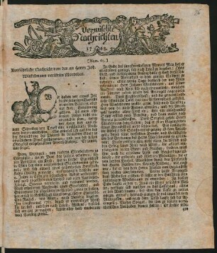 Vermischte Nachrichten Nr. 65 (1768)