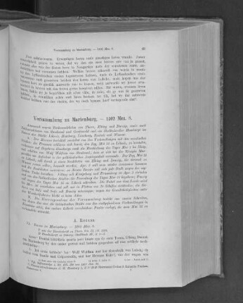 Versammlung zu Marienburg. - 1402 Mrz. 8.