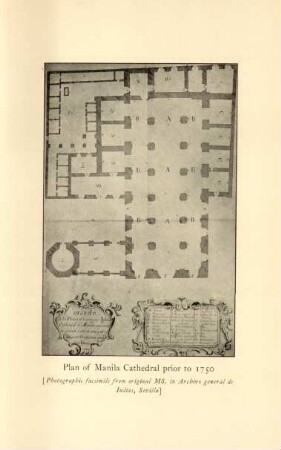Plan of Manila Cathedral prior to 1750