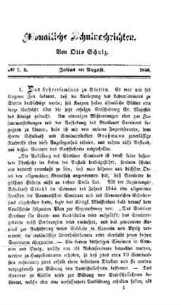 Die Lehrerseminare zu Stettin