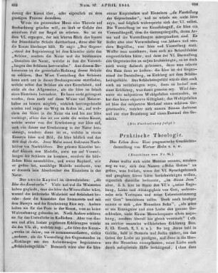 Hahn, W.: Das Leben Jesu. Eine pragmatische Geschichtsdarstellung. Berlin: Duncker 1844 (Beschluss von Nr. 86)
