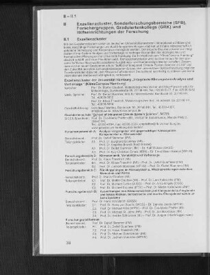 II.1 Exzellenzcluster