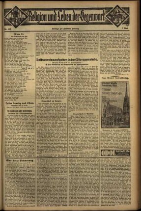 Dritte Ausgabe vom Sonntag, den 07. Mai 1933.