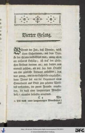 Vierter Gesang.