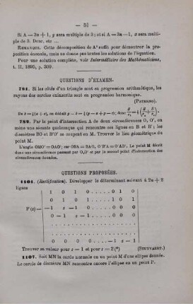 QUESTION D'EXAMEN.