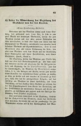 Ueber die Abweichung der Erziehung des Mädchens von der des Knaben : (eine Conferenz-Arbeit)