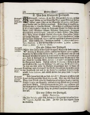 II. Von dem Königreich Portugall.