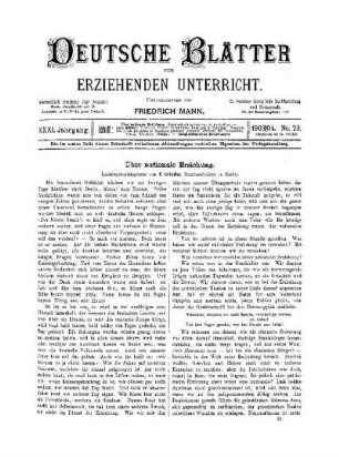 Über nationale Erziehung