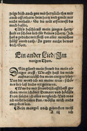 Ein ander Lied/ Jm || vorigen Thon. ||