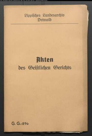 Ehestreit zwischen Hollmann zu Wellentrup und seiner Ehefrau