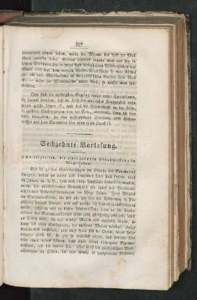 Sechzehnte Vorlesung