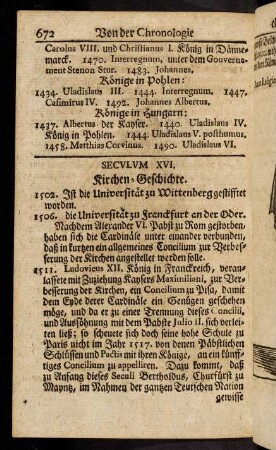 672-707, Seculum XVI.