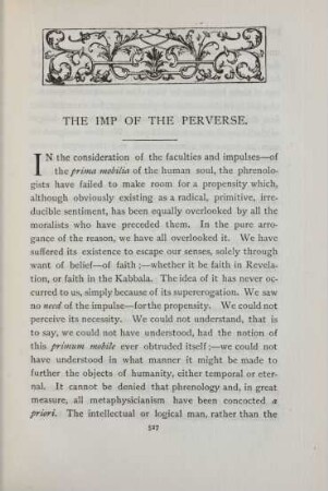 The imp of the perverse