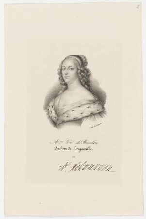 Bildnis der Ane. Gve. de Bourbon Duchesse de Longueville