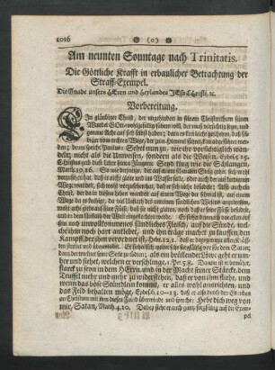 Am neunten Sonntage nach Trinitatis