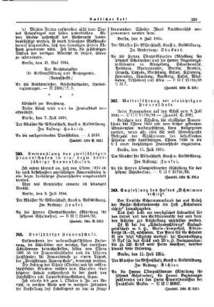 Weiterführung der einjährigen Frauenschule : [Amtlicher Teil]