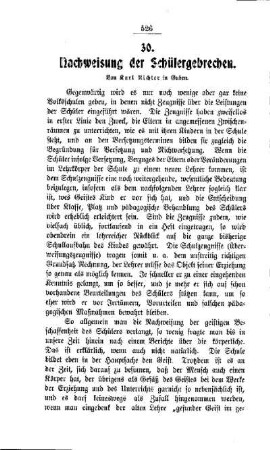 Nachweisung der Schülergebrechen