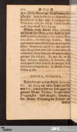Omina, Nomina.