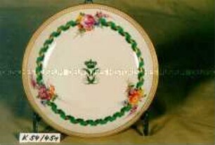 Untertasse, Dekor Kurland