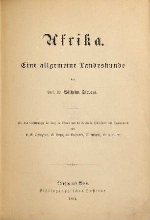 Afrika : eine allgemeine Landeskunde