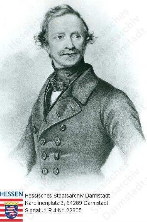 Ludwig I. König v. Bayern (1786-1868) / Porträt, Halbfigur, rechtsblickend, stehend, linksgewandt