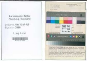 Entnazifizierung Luise Lueg , geb. 24.06.1894 (Lehrerin)