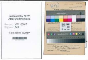 Entnazifizierung Gustav Tettenborn , geb. 20.05.1902 (Angestellter)