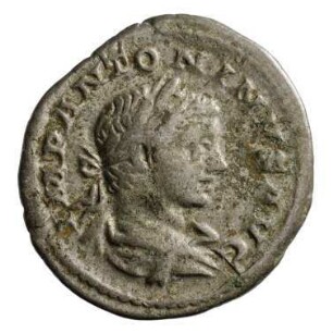 Münze, Denar, 219 n. Chr.