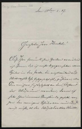 Brief an Heinrich Henkel : 28.01.1887