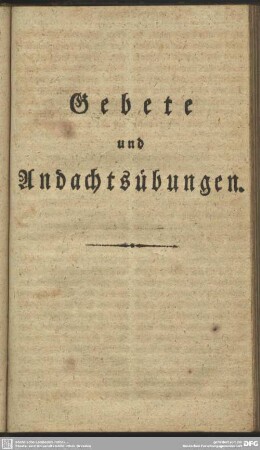 Gebete und Andachtsübungen