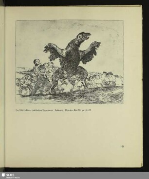 Das Volk treibt den reaktionären Klerus davon. Radierung (Desastres, Blatt 76), um 1814/15