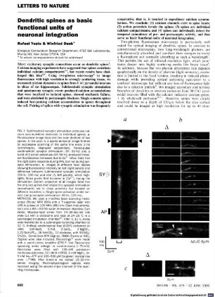 Dendritic spines as basic functional units of neuronal integration