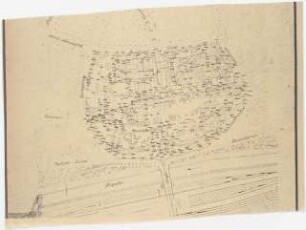 Stadtpark, Erfurt: Lageplan zum Längsschnitt durch die Daberstedter Schanze in der verlängerten Achse der Bahnhofsstraße 1:1000