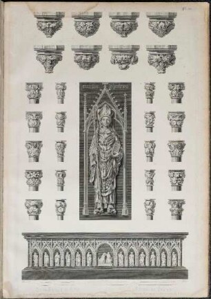 Dom-Kirche zu Köln. Kapitäle, Tragsteine, Grabmal des Erbauers und Hauptaltar