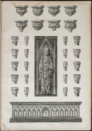 Dom-Kirche zu Köln. Kapitäle, Tragsteine, Grabmal des Erbauers und Hauptaltar