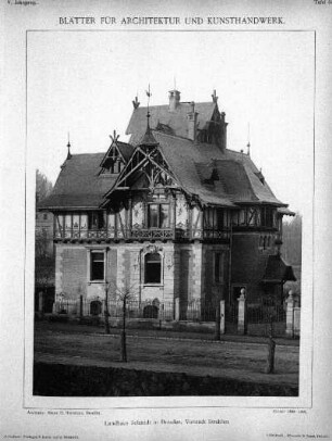 Tafel 59: Landhaus Schmidt in Dresden, Vorstadt Strehlen