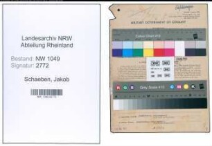 Entnazifizierung Jakob Schaeben , geb. 02.06.1905 (Musiker)