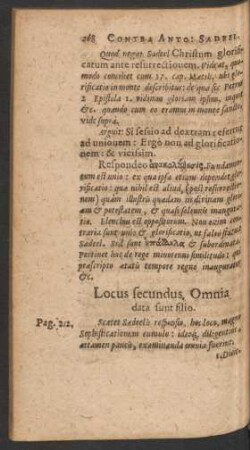 Locus secundus.