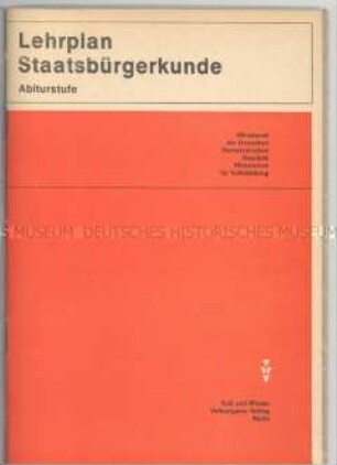 Lehrplan Staatsbürgerkunde