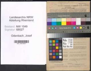 Entnazifizierung Josef Odenbach , geb. 16.02.1900 (Lehrer)