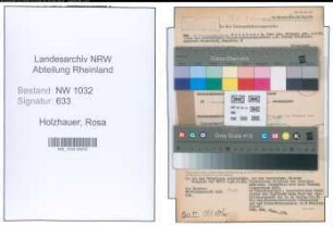 Entnazifizierung Rosa Holzhauer , geb. 02.09.1894 ()