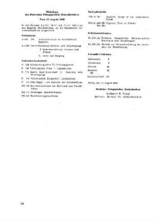Mitteilung des Deutschen Pädagogischen Zentralinstituts : vom 15. August 1968