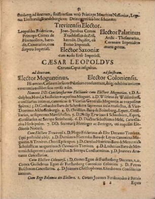 Capitulatio Leopoldo Caesari : Praescripta 18. Iulii An. 1658.