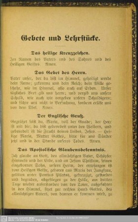 Gebete und Lehrstücke