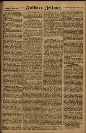 Zweite Ausgabe vom Samstag, den 07. Februar 1920.